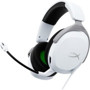 HyperX CloudX Stinger 2 Core – Gaming Headset for Xbox, Lightweight Over-Ear headsets with mic, Swivel-to-Mute Function, 40mm Drivers – White