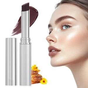 Honey Lipstick, 2025 New Moisturizing Tinted Lip Balm Pink Honey Lipstick, Natural Glossy Lips Balm for Women Lip Care Hydrating Lip Gloss for All Skin Tones (Black)