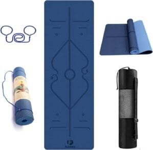 TPE Yoga Mat for Women and Men with Carry Bag and Strap, 6mm Extra Thick, Ideal Exercise Mat for Yoga, Pilates and Workout. (As Per Image)