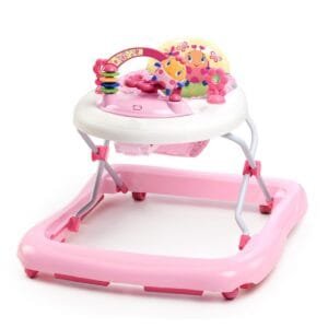 Bright Starts JuneBerry Walk-A-Bout Baby Walker and Entertainer, Removeable Floor Toy, with Easy Fold Frame for Storage, Ages 6 Months +