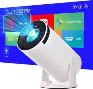 Mini video Projector true 4K support with WiFi and Bluetooth,1080P, Android 11.0 TV OS,180° Rotatable,150” Screen,Netflix, YouTube, HDMI, USB flash driver,iPhone and Android Phone laptop Compatible
