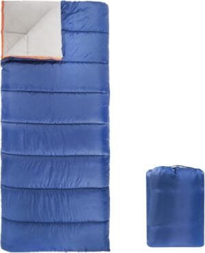 Amazon Basics Cold Weather Sleeping Bag, Twin, Blue, Rectangular