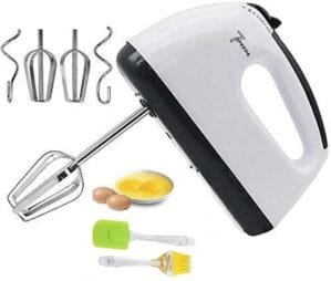 260 Watt Hand Blender Mixer Electric Egg Beater For Cake Making and Beater For Whipping Cream Beater For Mix Cream Beater For Kitchen With 7 Speed with spatula and oil brush