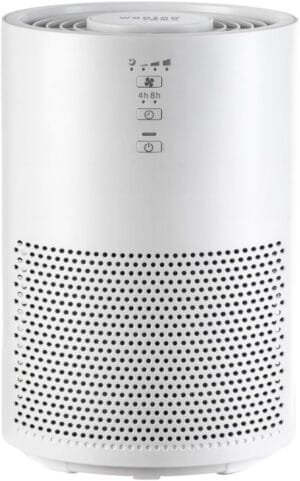 IRIS USA WOOZOO Air Purifier for Home Allergies Dander in Bedrooms, H13 HEPA 3-in-1 Filter Remove Up to 99.97% of Particles Pet Hair Smoke Pollutants Odor, Cover Up to 307 ft², 23W Energy Star Motor