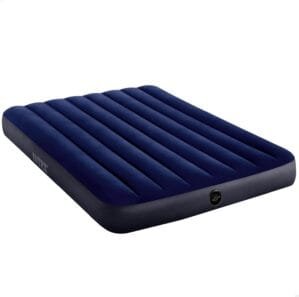 Intex Classic Full-Size Inflatable Downy AirBed Mattress with Waterproof Flocked top and Dura-Beam Inner Structure, Suitable airbed for Both Home and Travel use,Multicoloured,Double