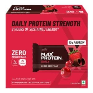 RiteBite Rite Bite Work Out Sugar Free Energy Bar – 50 G (Choco Berry, Pack of 6)