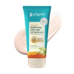 Pilgrim 5% Vitamin C Brightening Ultra Light Gel Sunscreen Spf 60 Pa++++ With Australian Kakadu Plum | Uva/Uvb, Broad Spectrum Protection | Prevents Tanning | For All Skin Types |5Ml