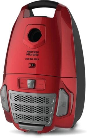 INSTRUMENTS Imported Vacuum Cleaner with Wheels, 2200 Watts Copper Motor 32Kpa, Variable Speed, Steel Extension, Brush, Round Nozzle, Cravice Nozzle -Ami-Vcc-2200Wdx Standard Red