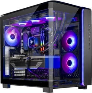 Skytech King 95 Gaming PC Desktop, Ryzen 7 9800X3D 4.7 GHz (5.2 GHz Turbo Boost), NVIDIA RTX 5080 16GB, 4TB Gen4 SSD, 64GB DDR5 RAM 6000 RGB, 850W Gold ATX 3.0 PSU, 360mm ARGB AIO, Wi-Fi, Win 11