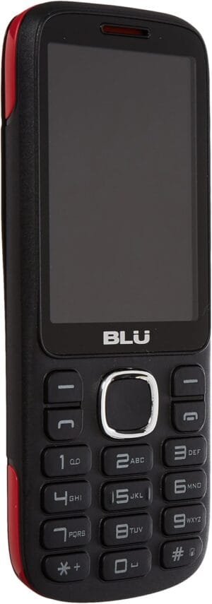 BLU Jenny TV 2.8 T276T Unlocked GSM Dual-SIM Cell Phone w/ 1.3MP Camera – Unlocked Cell Phones – Retail Packaging – (Black Red)