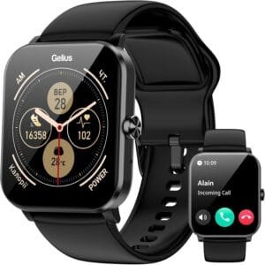 Smart Watch, Smartwatches for Men Women, 1.85″HD Fitness Tracker (Answer/Make Calls), 120+ Sport Modes, IP68 Waterproof Fitness Watch, Heart Rate/Sleep Monitor, Smartwatch Compatible Android iOS