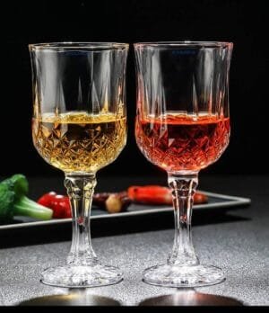 Primium Crystal Wine Glasses Set of 6, 230 ML, Non-Lead Crystal Clear, Ideal for White or Red Wine Glass