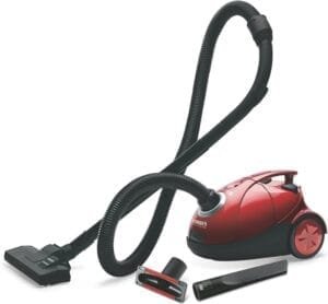 Quick Clean Dx 1200-Watt Vacuum Cleaner (Red) With Free 3 Dust Bags