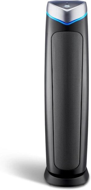 GermGuardian 5-In-1 HEPA Air Purifier for Home, Large Rooms Up To 915 Sq. Ft. with HEPA Pet Air Filter, UV-C Light & Odor Reduction, AC5250PT, 28″ Tower, Black
