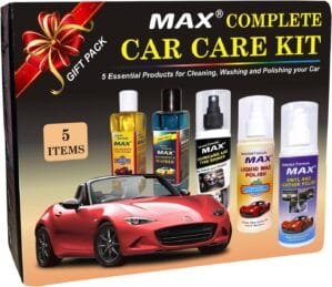 Max Complete Car Care Kit (Pack of 5 Items – 200 ML Each and 3 Foam Pieces)