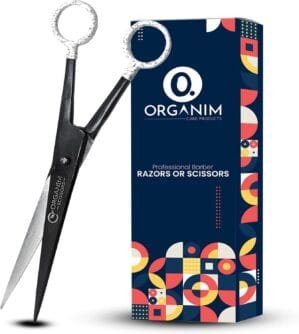7″ inch Salon, Personal, Professional Barber Hair Cutting Razor Edge Scissors with Stainless Steel Blades – 1 Count