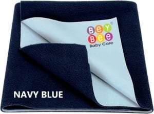 Bey Bee Just Dry-Waterproof Bed Protector, Dark Blue (Double Bed)-XL (Dark Blue)