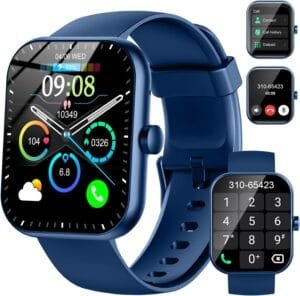 Smart Watch (Answer/Make Call), 1.96″ HD Smartwatch for Women, 2025 Fitness Watch with 112+ Sport Mode/Pedometer/Calories/Sleep/Heart Rate Monitor, IP68 Waterproof Fitness Tracker for Android iOS