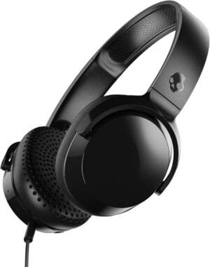 Skullcandy Riff On-Ear Wired Headphones, Microphone, Works with Bluetooth Devices and Computers – Black