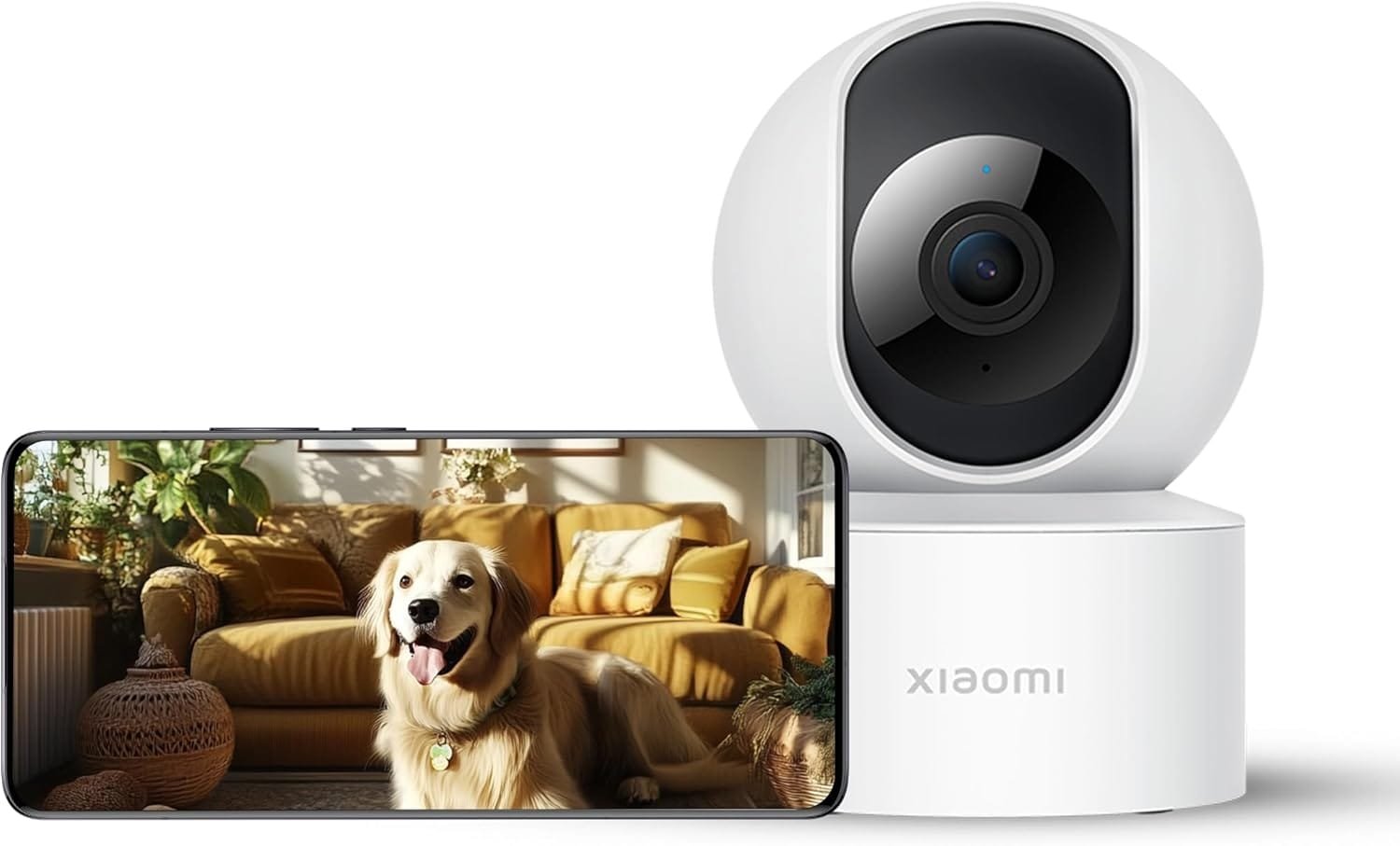 Xiaomi Mi 360° Home Security Camera 1080p, 360° Panoramic View, Full Protection 1080p, High Definition, Infrared Night Vision, AI Human Detection, White