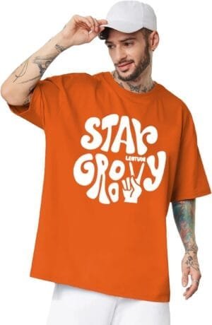 Leotude Men’s Oversize Round Neck T-Shirt