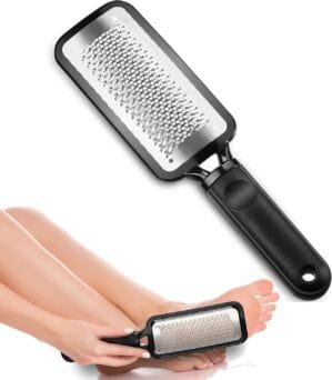 Leg, Heel & Foot Scrubber for Dead Skin – Very Sharp & Big (11 * 3 inch) – Pedicure & Feet Scrub Tools, Foot Scraper Cleaner & Filer, Callus Remover For Cracked Heels (Metal)