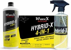 Hybrid-X Concentrate Spray Wax, Waterless Wash, Rinse Aid and Quick Detailer (33.8 oz) with Microfiber Cloth Dilutes 20 Times with Water