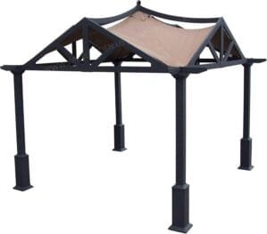 APEX GARDEN Replacement Canopy Top for Lowe’s 10 ft x 10 ft Gazebo #GF-12S039B / GF-9A037X (Brown)