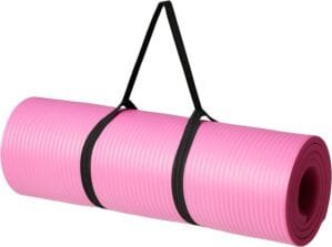 Amazon Basics 1/2 Inch Extra Thick Exercise Yoga Mat with Carrying Strap