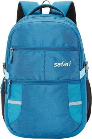 Safari Omega spacious/large laptop backpack with Raincover, college bag, travel bag for men and women, Teal, L, laptop bags