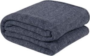 BSB HOME® 300 GSM Special for Heavy Winter Plain Light Weight and Warm Woollen Blanket for Single Bed (152×220 cm, Color-Grey or Charcoal)