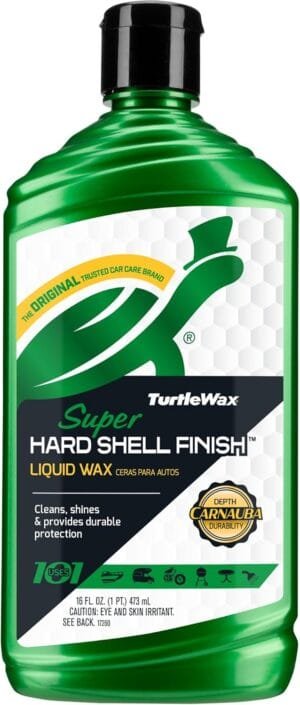 Turtle Wax T-123R Super Hard Shell Liquid Car Wax – 16 Fl Oz., Green