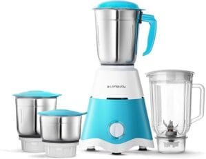 Longway Super Dlx Mixer Grinder – White & Blue (4 Jar)