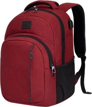 Travel Laptop Backpack,15.6 Inch Business Laptop backpack for Men Women with USB Charging Port,Water-Resistant Laptopack Weekender Daypack for Work College Computer