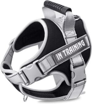 Dog Harness, Adjustable Dog Body Belt For Large Dogs With Copybook Dog Vest (XL, Black, Pack of 1)