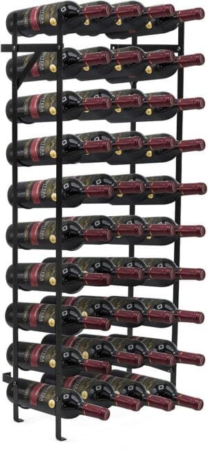 Sorbus Wine Rack Freestanding Floor – Wine Bottle Holder Holds 40 Bottles of Wine – 40 Bottle Capacity Wine Storage for Any Bar, Wine Cellar, Kitchen, Dining Room
