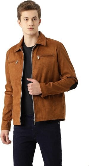 Suede Faux Leather Jacket For Men’s