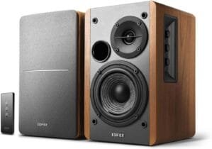 Edifier R1280T Powered Bookshelf Speakers – 2.0 Active Near Field Studio Monitor Speaker – Wooden Enclosure – 42 Watts RMS Power