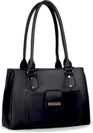 CREEPER Women’s Leather Large Capacity Shoulder Bags, Black, M
