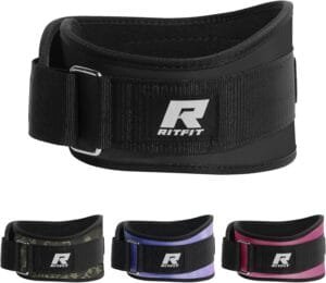 RitFit Weight Lifting Belt – Great for Squats, Lunges, Deadlift, Thrusters – Men and Women – 6 Inch Black/Camouflage