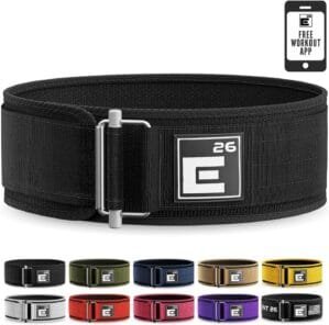 Self-Locking Weight Lifting Belt – Premium Weightlifting Belt for Serious Functional Fitness, Weight Lifting, and Olympic Lifting Athletes – Lifting Support for Men and Women – Deadlift Training Belt