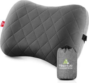 Hikenture Camping Pillow with Removable Cover – Ultralight Inflatable Pillow for Neck Lumbar Support – Upgrade Backpacking Pillow – Washable Travel Air Pillows for Camping, Hiking, Backpacking