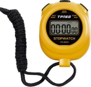 Simple Stopwatch Timer – Easy to Use, Set Up, Read, and Carry – Large Display – On/Off, AAA Battery, No Hourly Beep – Ideal for Kids, Track and Field, Sports, Classroom – Stopwatches for Coaches