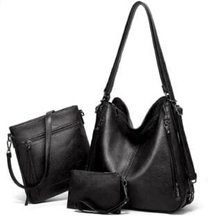 Shopo handbags for women combo | Faux Leather | Attractive hobo bags purse | 5 vibrant Colors | Shoulder bags for women with long strap and wallet (3 in 1) | 34L x 12B x 30H