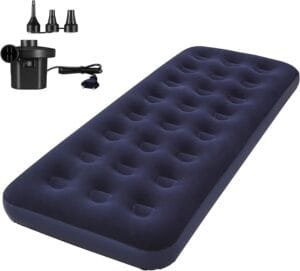 Robustt 32 Holes Twin Size Air Bed with Air Pump | Quick Inflatable – Blow Up Mattress Air Bed Portable Waterproof Air Mattress for Hiking, Travel, Outdoor and Home