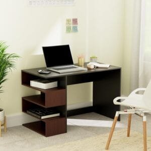 Amazon Brand – Solimo Fame Engineered Wood Study Desk (Walnut & Black)