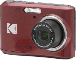 KODAK PIXPRO Friendly Zoom FZ45-RD 16MP Digital Camera with 4X Optical Zoom 27mm Wide Angle and 2.7″ LCD Screen (Red)