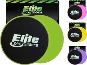 Elite Sportz Core Sliders for Working Out – Pack of 2 Compact, Dual Sided Gliding Discs for Full Body Workout on Carpet or Hardwood Floor – Fitness & Home Exercise Equipment – Small Gift for Athletes