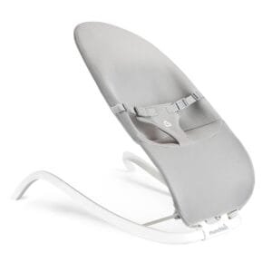 Munchkin Spring Baby Bouncer and Rocker Seat, 2-in-1 Design, Portable and Lightweight with 3 Recline Positions, Grey