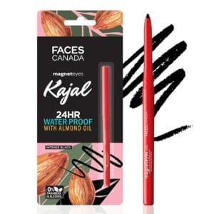 Magneteyes Kajal – Black, 0.35g | 24 Hr Long Stay | One Stroke Smooth Glide | Waterproof, Smudgeproof & Fadeproof | Deep Matte Finish | Enriched With Almond Oil & Vitamin E